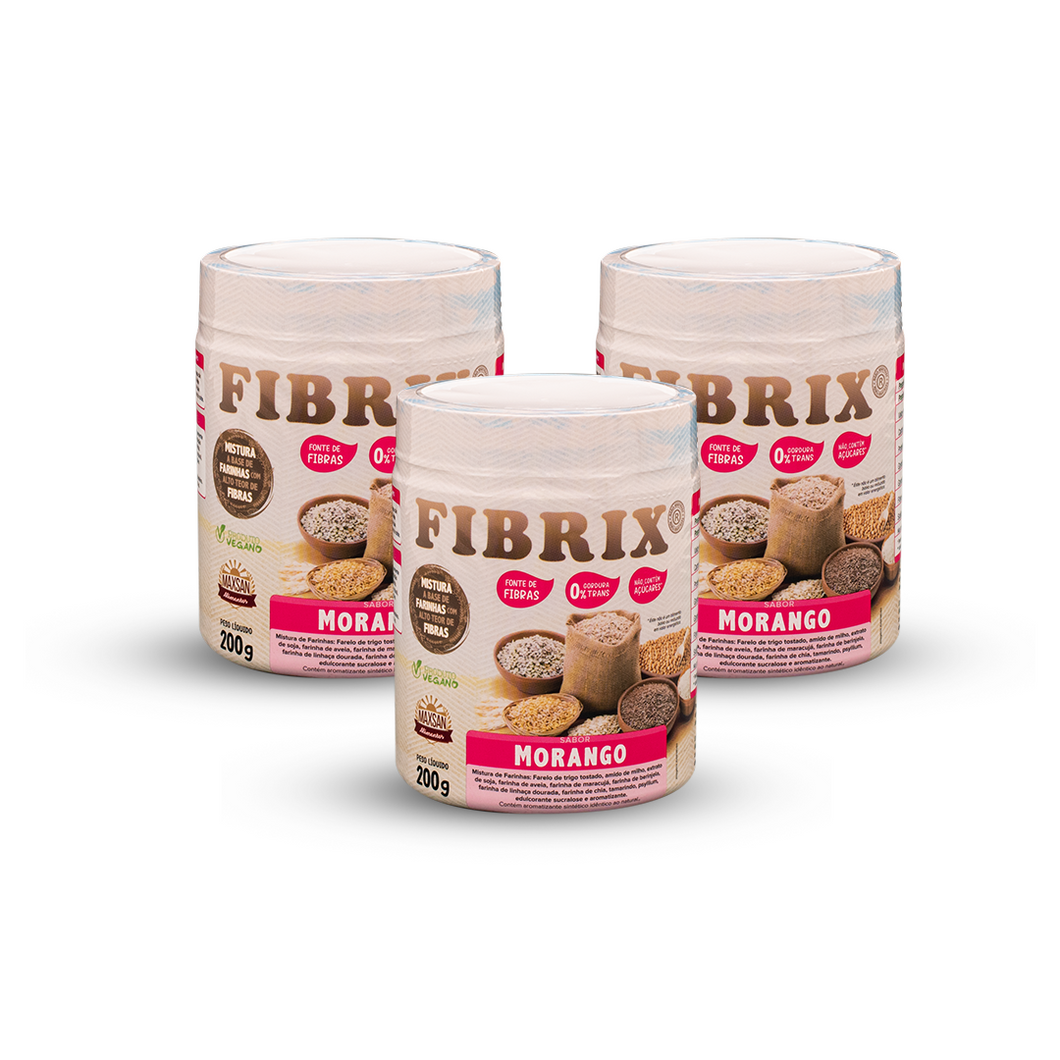 Kit Mensal - 3 FIBRIX Regulador Intestinal Vegano 200g